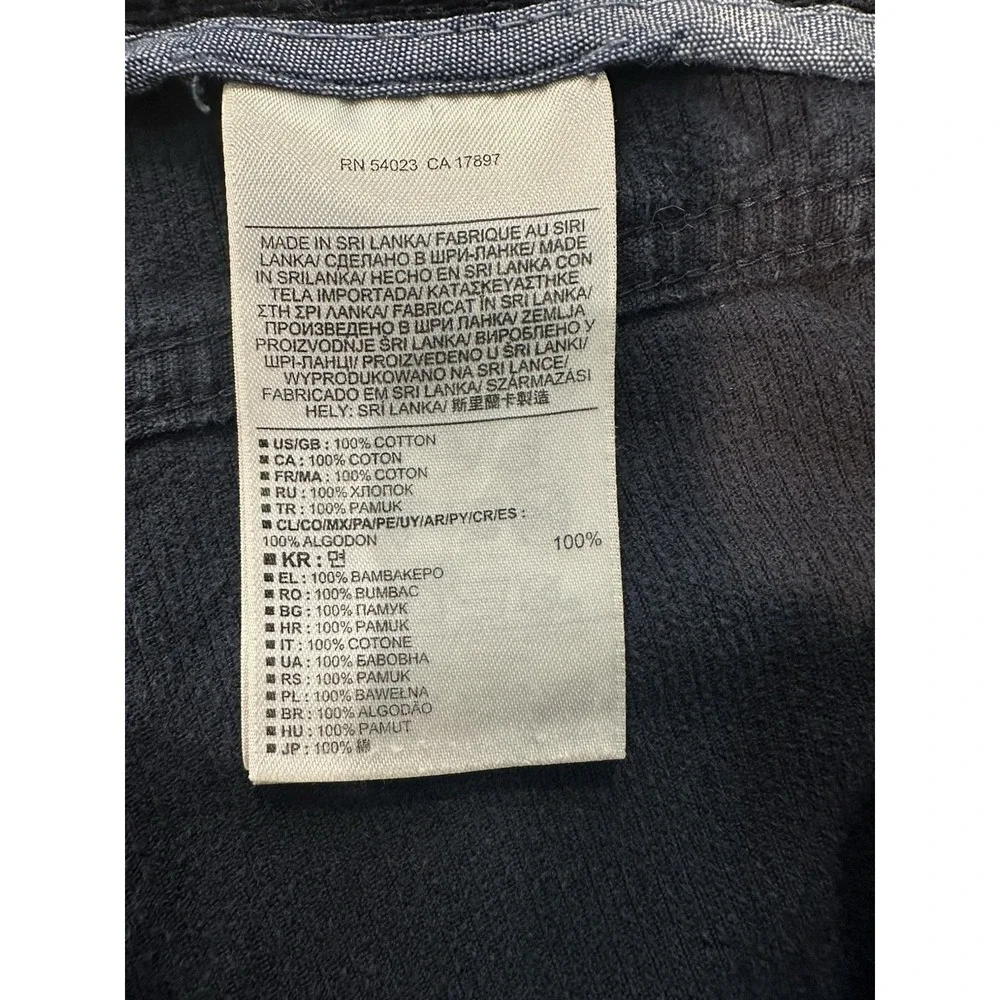 Banana Republic Mens‎ Dark Blue Corduroy Pima Cotton Straight Pants Size 35x32